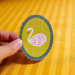 Swan Portrait Sticker