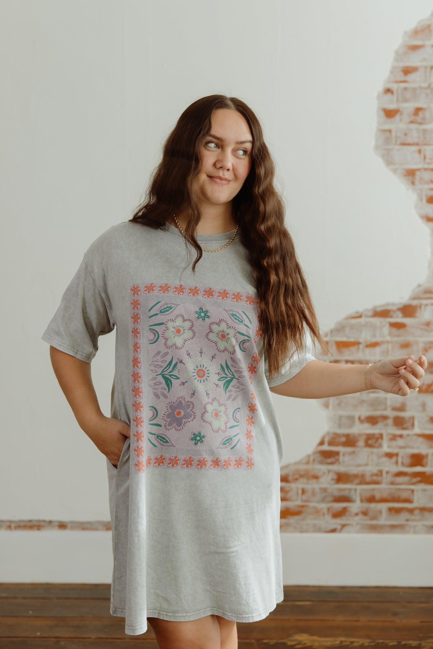 Just Me Graphic Tee Dress