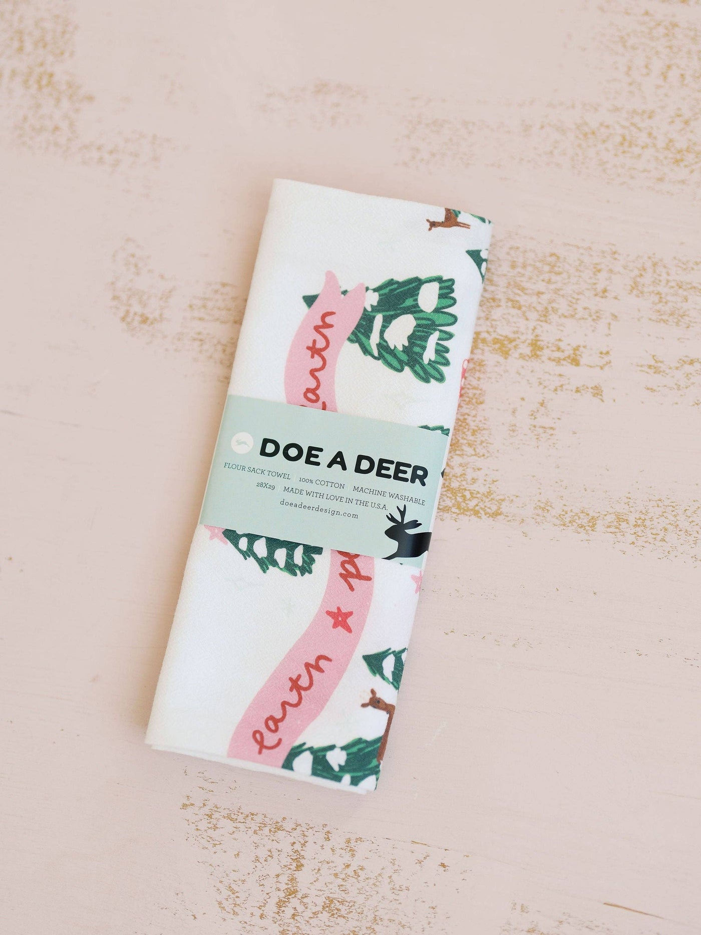 Peace on the Christmas Farm Flour Sack Towel