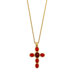 Lorraine Stone Cross Necklace