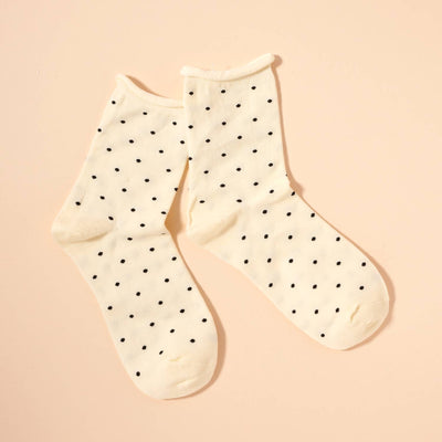 Polka Dot Crew Socks