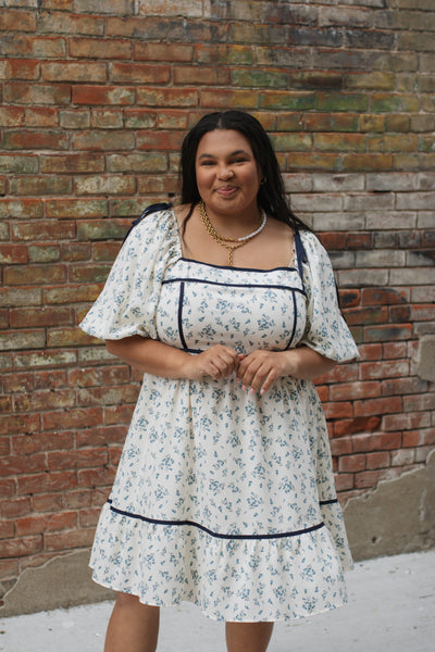 Maddie Floral Babydoll Mini Dress