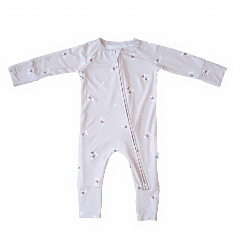Bamboo 2-Way Convertible Zip Romper | Mocha Bloom