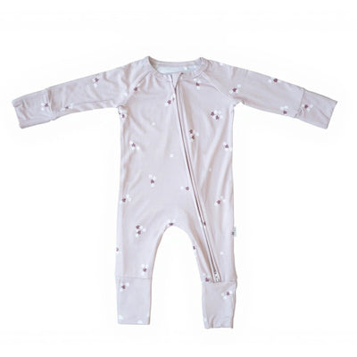 Bamboo 2-Way Convertible Zip Romper | Mocha Bloom