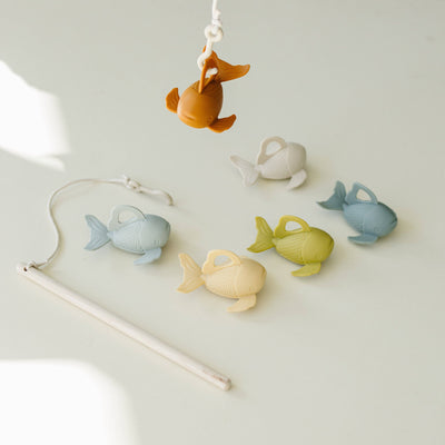Silicone + Wood Fishing Play Set