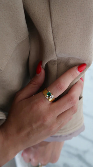Avery Emerald Cluster Ring