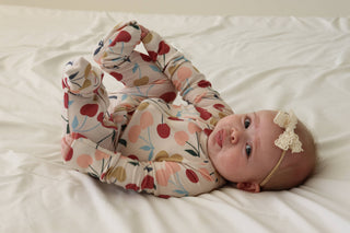 Sweet Cherries Bamboo Zip Romper