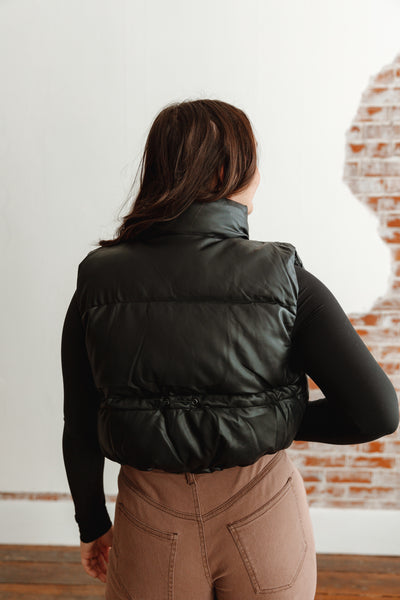Lovely Leather Puffer Vest