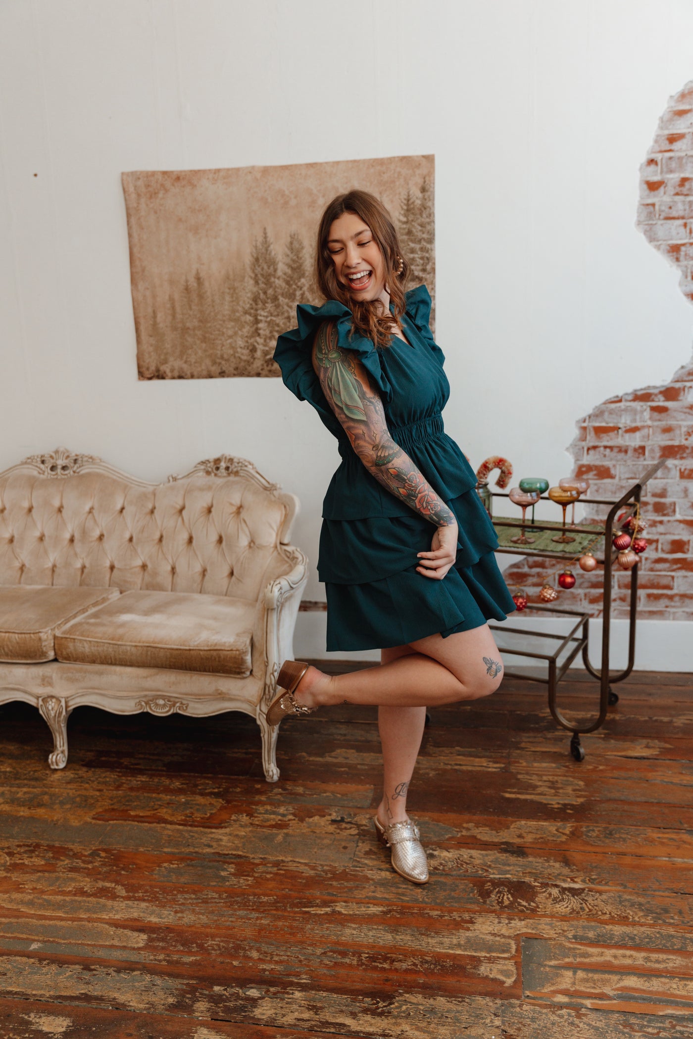 Easy Does It Ruffle Dress