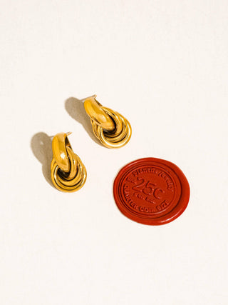 Rosa Knotted Hoop Earrings