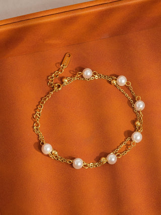 Galena Layered Pearl Bracelet