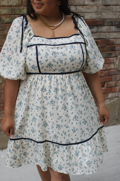 Maddie Floral Babydoll Mini Dress