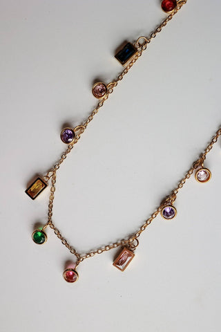 Tilly Gemstone Charm Neckalce