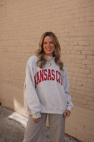 Kansas City Reversible Mock Neck Crewneck