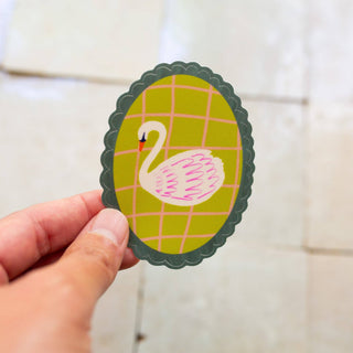Swan Portrait Sticker