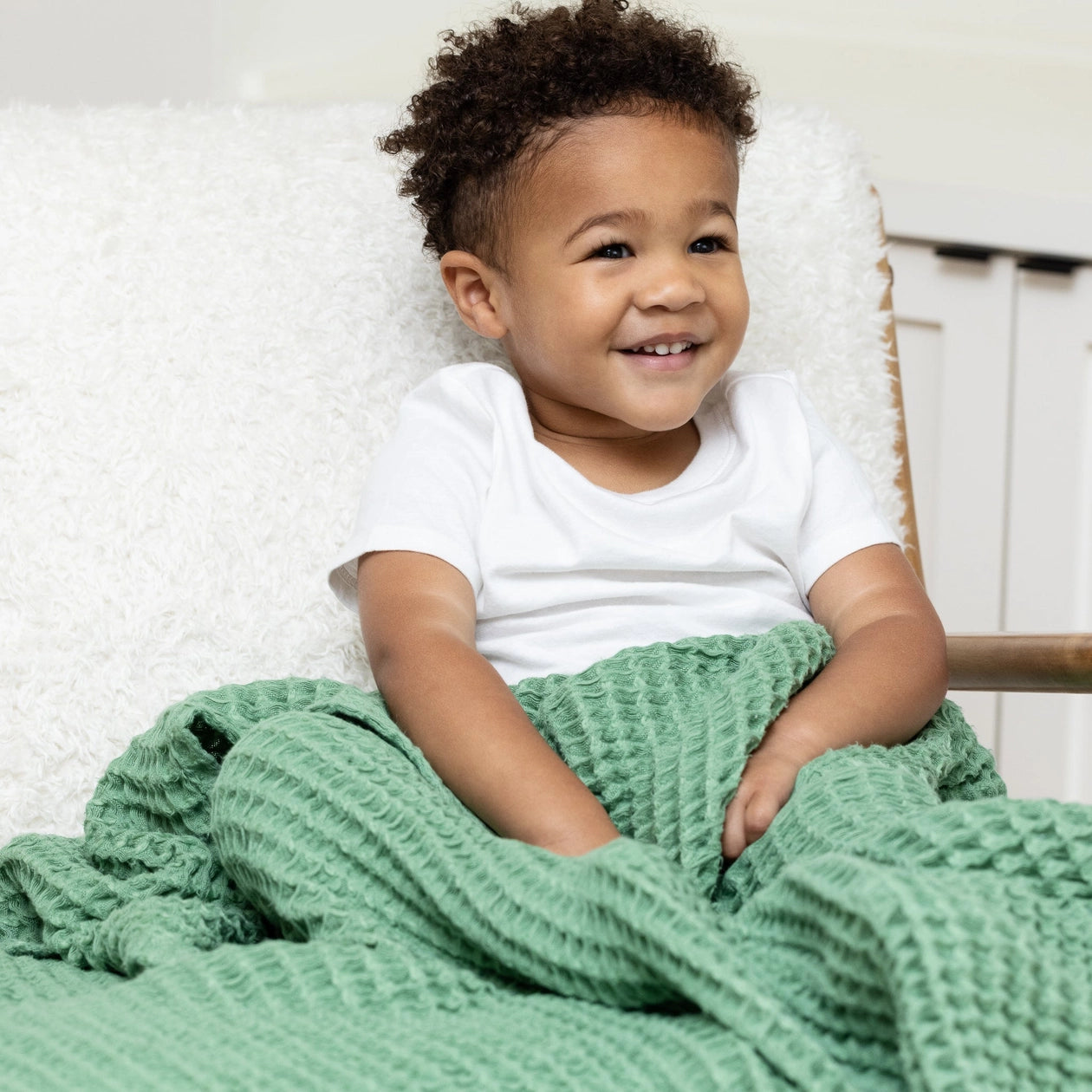 Waffle Baby Blanket | Sea Foam