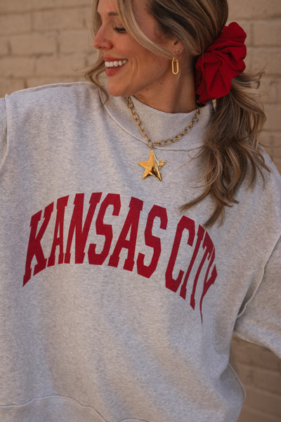 Kansas City Reversible Mock Neck Crewneck