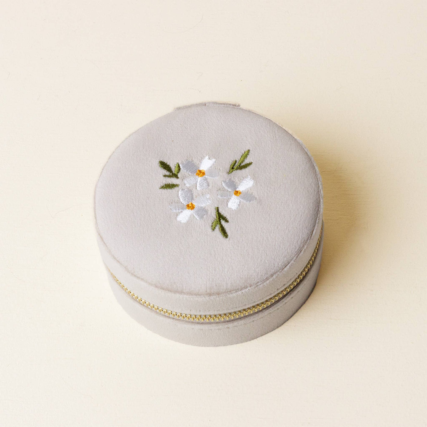 Floral Velvet Jewelry Case