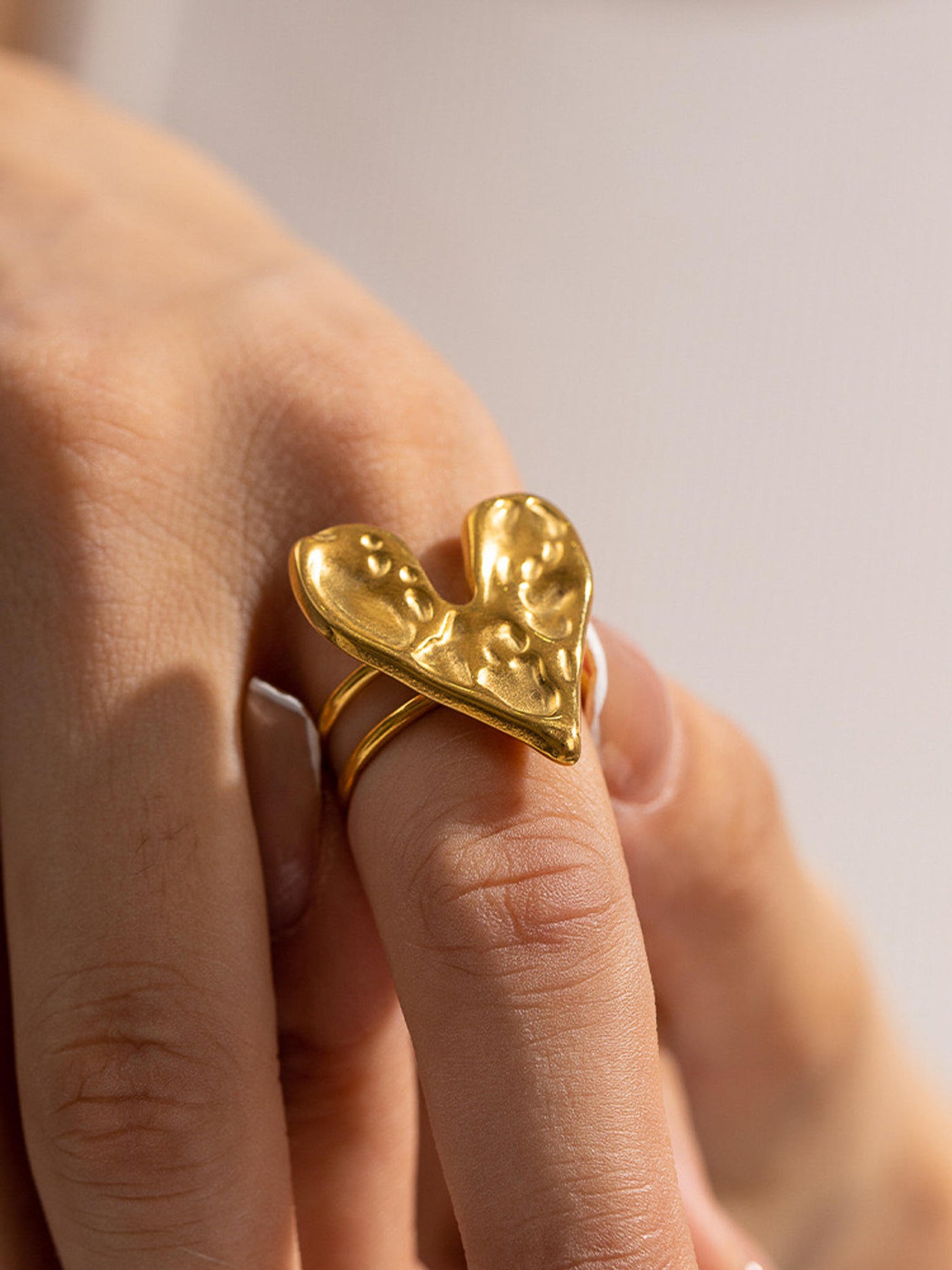 Irene Non-Tarnish Heart Ring