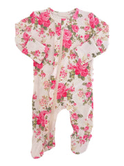 2-Way Zip Ruffle Footie Romper | Floral Daydream