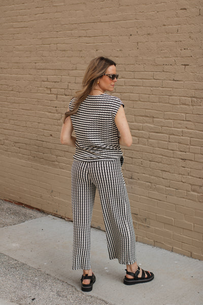Mayah Striped Ribbed Knit Set