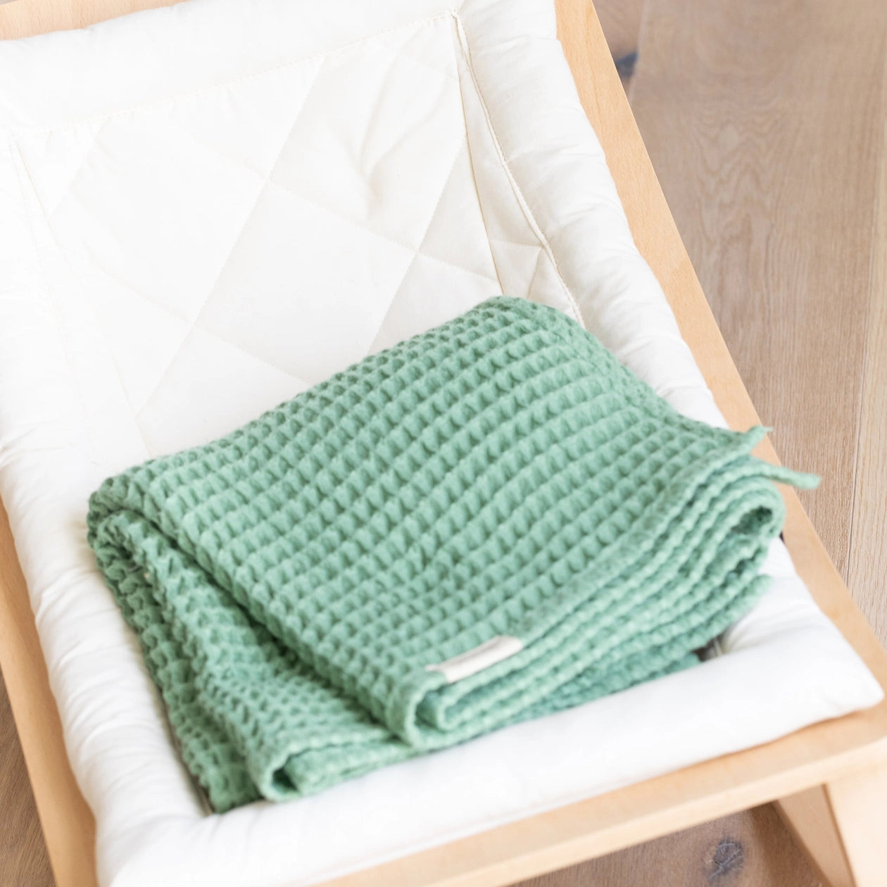 Waffle Baby Blanket | Sea Foam