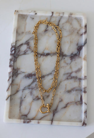 Scarlet Long Layered Locket Necklace