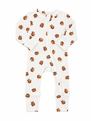 Teddy Bear 2 Way Zip Romper