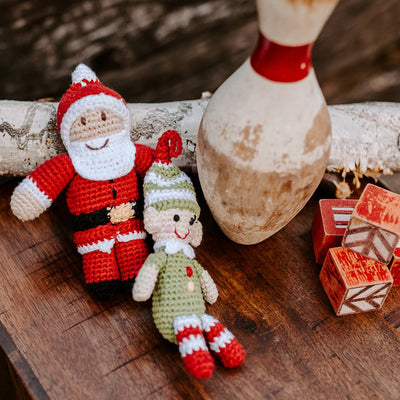 Handmade Crochet Santa Ornament
