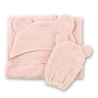 Hooded Towel + Wash Mitt Set | Blush