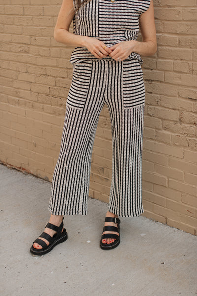 Mayah Striped Ribbed Knit Set