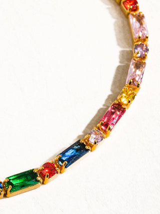 Shiloh Gold Multicolor Chain Bracelet