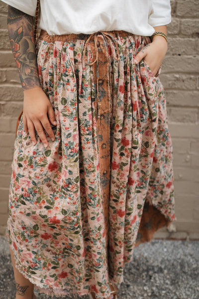 Lydia Floral Reversible Midi Skirt