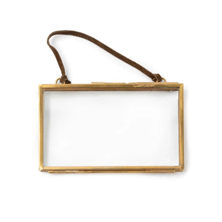 Brass + Glass 3" x 5" Hanging Frame | Horizontal
