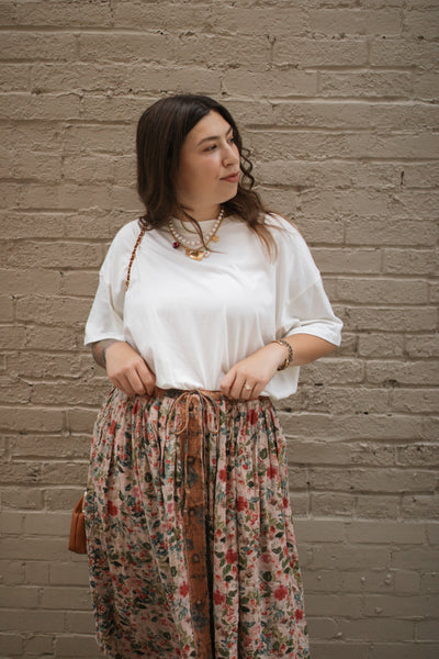 Lydia Floral Reversible Midi Skirt