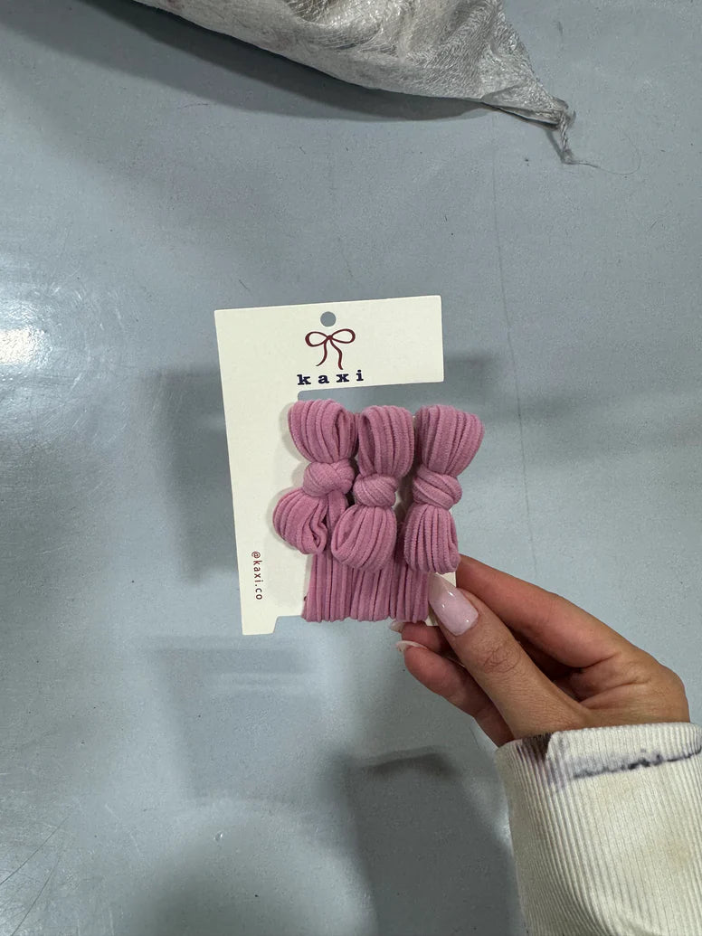 KAXI Bow Slick Back Ponytails | Set of 3