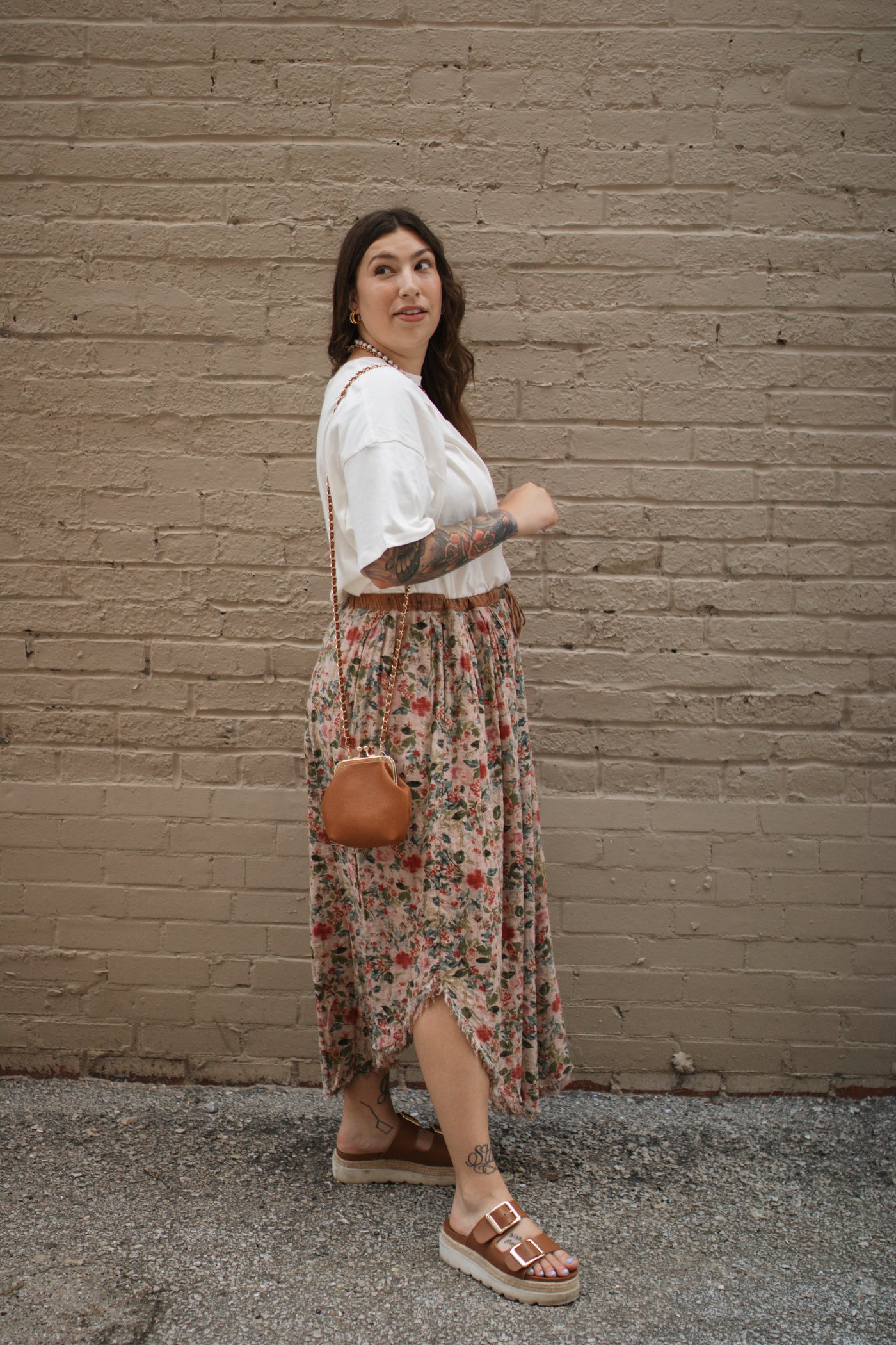 Lydia Floral Reversible Midi Skirt