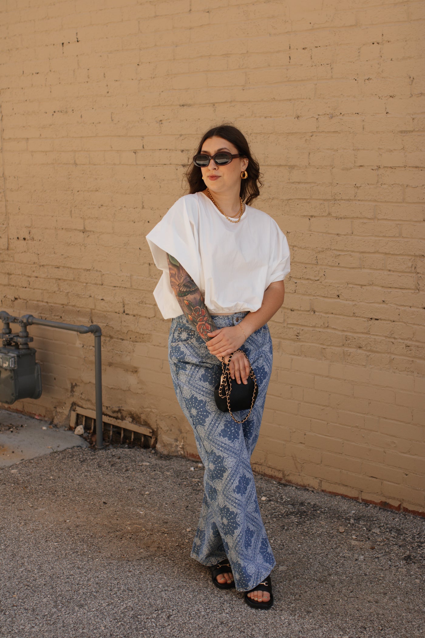 Beau Washed Floral Denim Pants