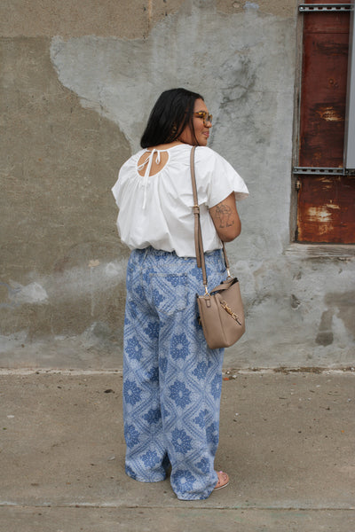Beau Washed Floral Denim Pants