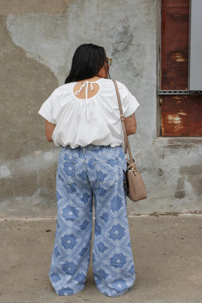 Beau Washed Floral Denim Pants