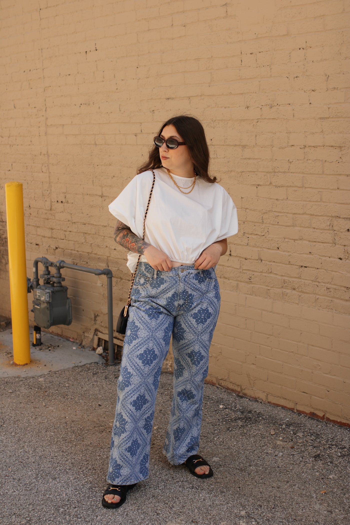 Beau Washed Floral Denim Pants