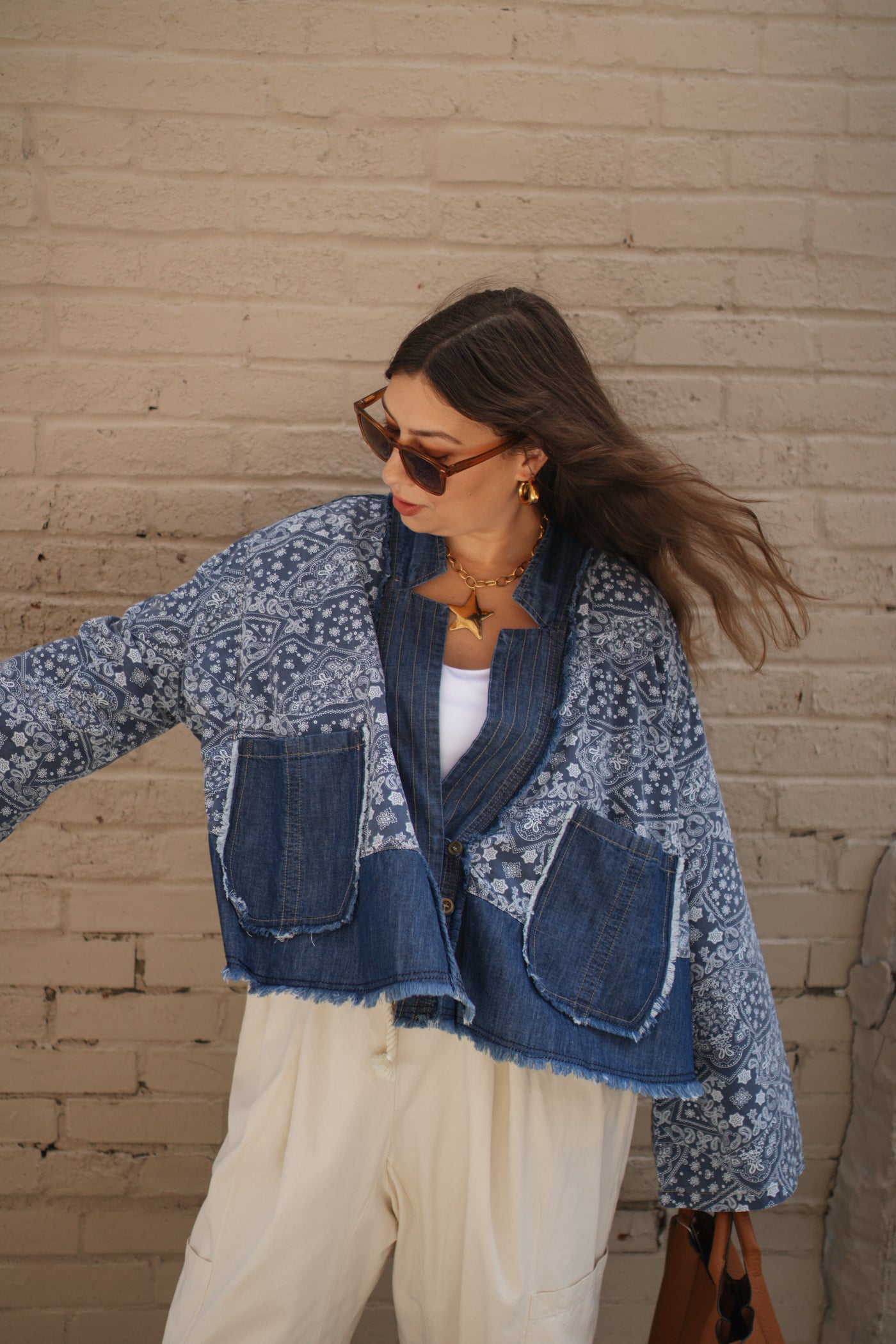 Darby Paisley Denim Shirt