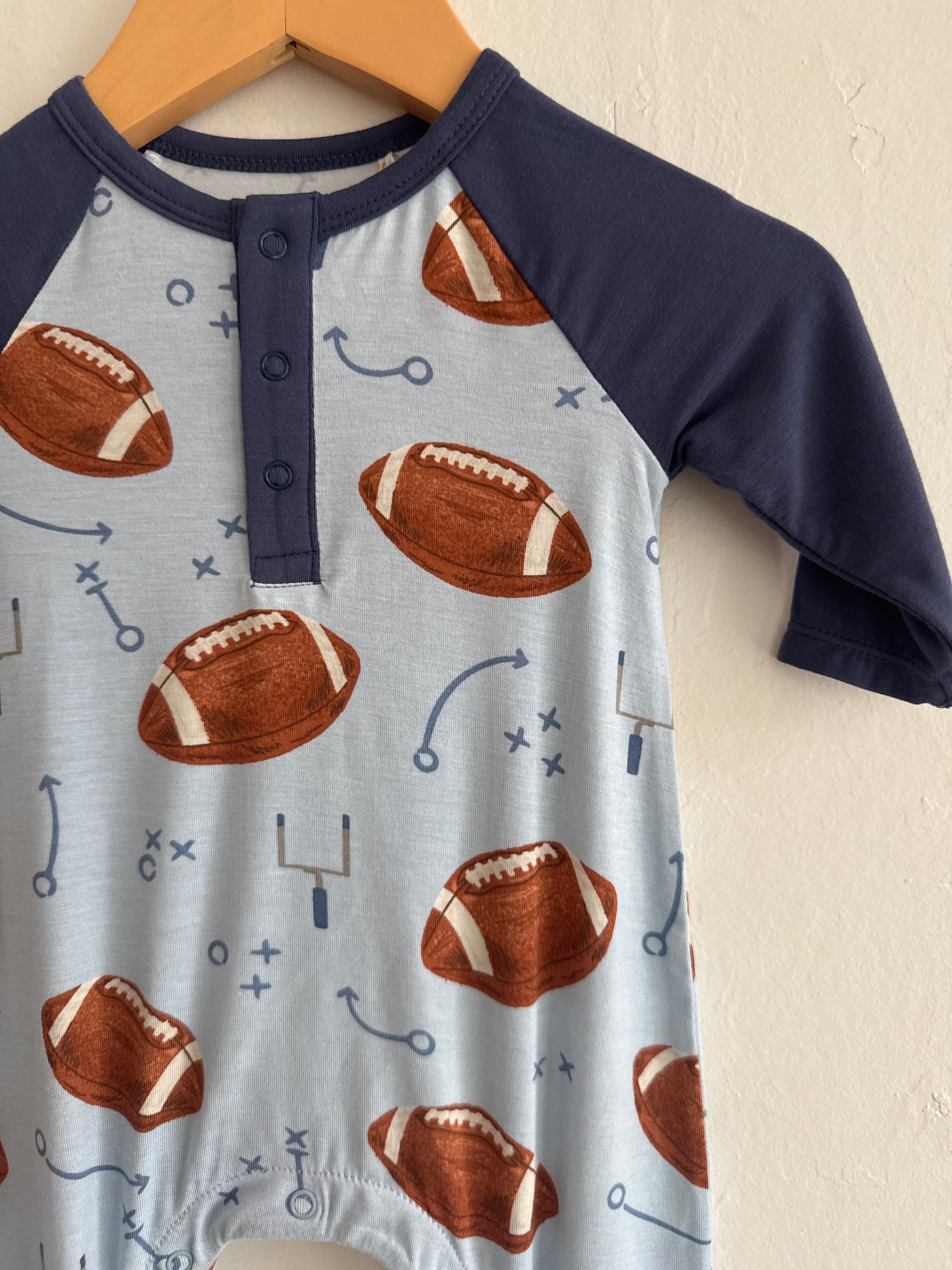 Football Raglan Romper