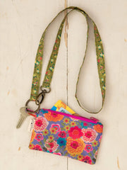Floral Zip Pouch Lanyard