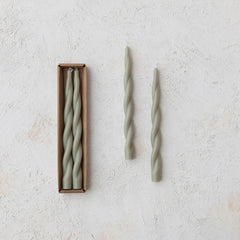 Unscented Twisted Taper Candles | Set of 2