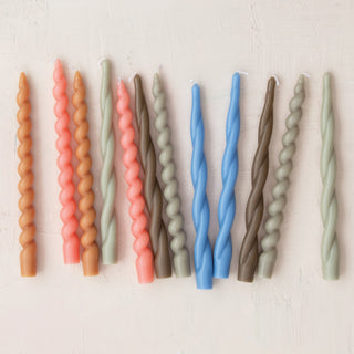 Unscented Twisted Taper Candles | Set of 2