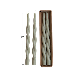 Unscented Twisted Taper Candles | Set of 2