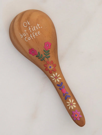 But First Coffee Wooden Coffee Scoop
