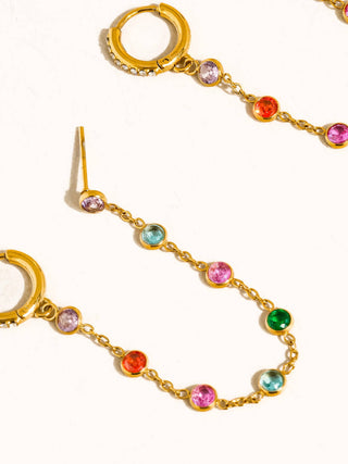 Clara Double Piercing Chain Link Earrings