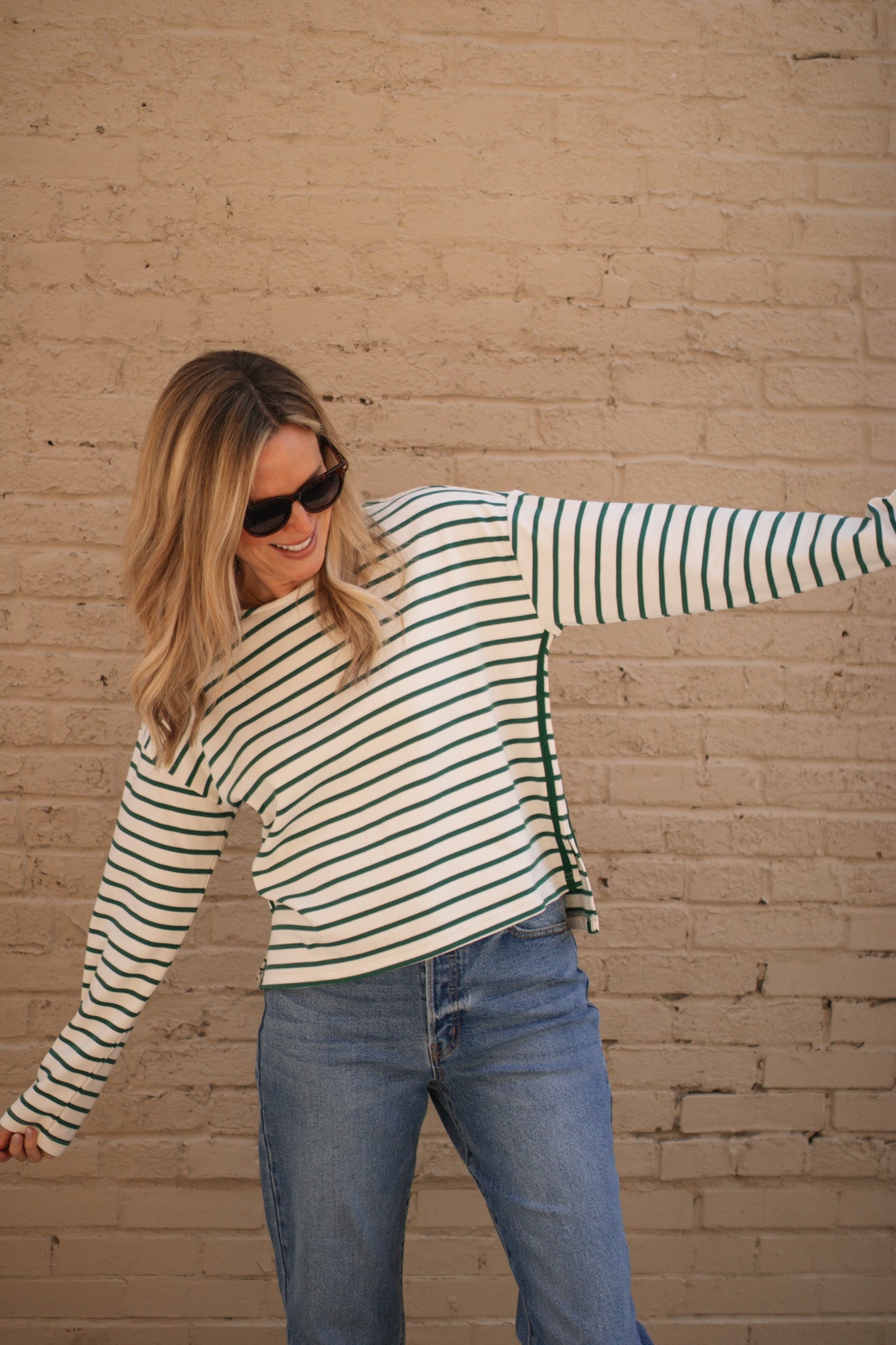 Cora Striped Long Sleeve Top